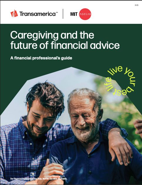 Transamerica × MIT AgeLab — “Caregiving and the future of financial advice” whitepaper cover